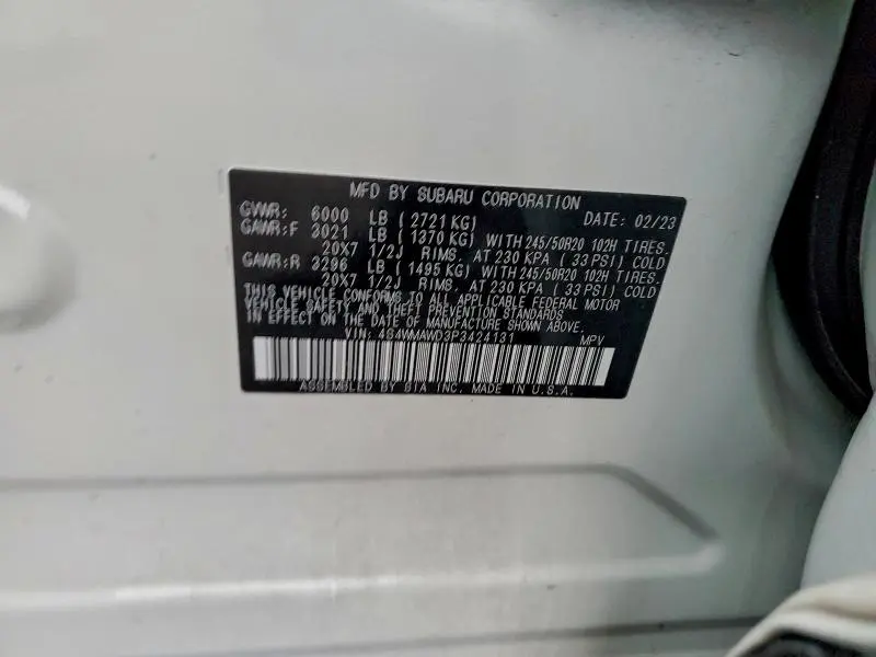 2023 SUBARU ASCENT TOURING  