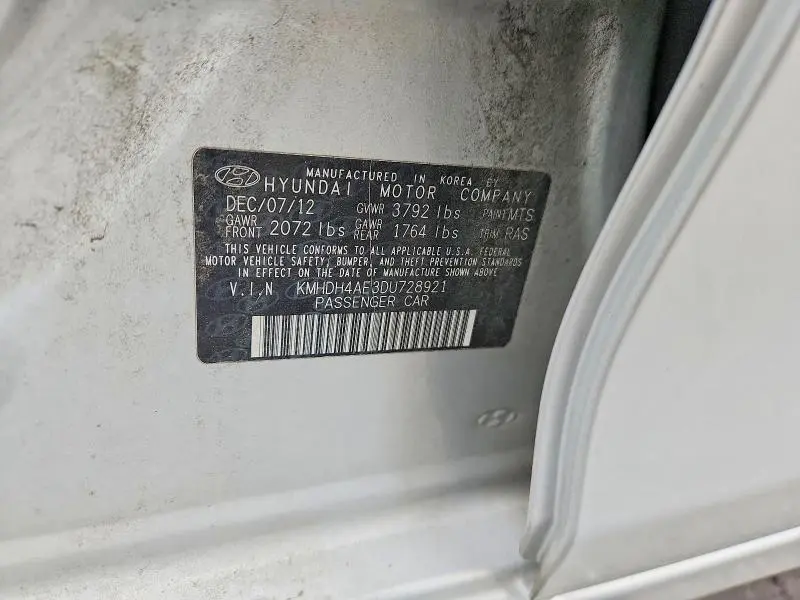 2013 HYUNDAI ELANTRA LIMITED  