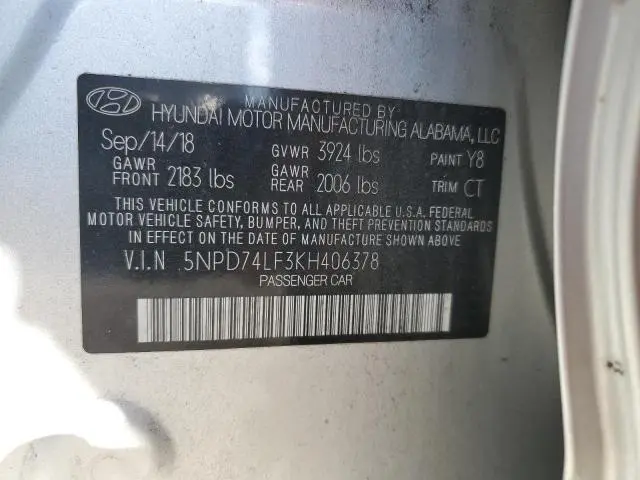 2019 HYUNDAI ELANTRA SE  