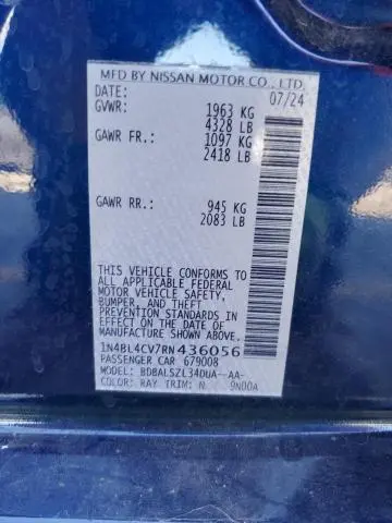 2024 NISSAN ALTIMA SR  