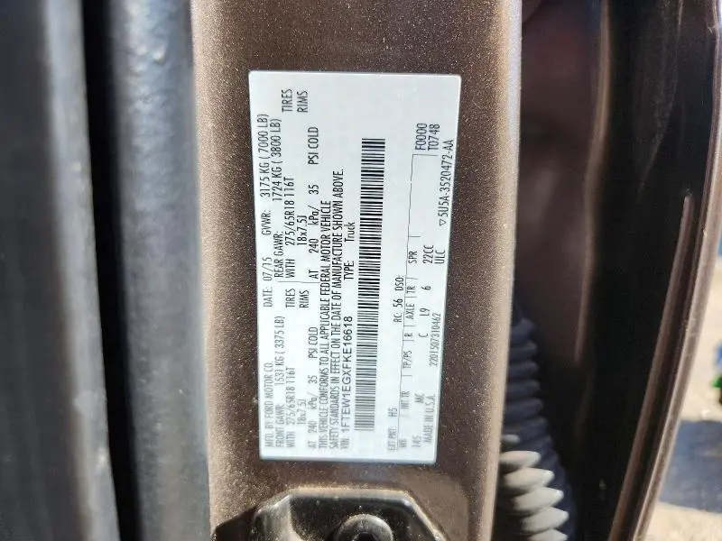 2015 FORD F150 SUPERCREW  