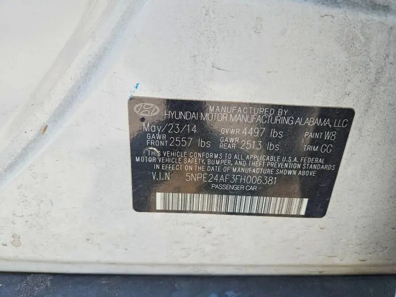2015 HYUNDAI SONATA SE  