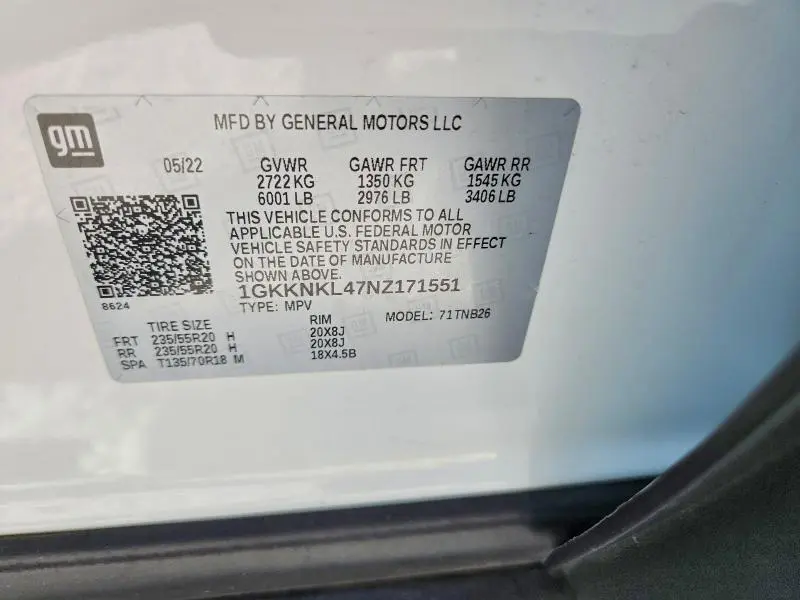 2022 GMC ACADIA SLE  