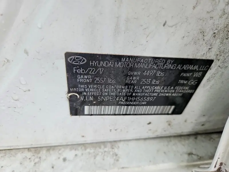 2017 HYUNDAI SONATA SE  