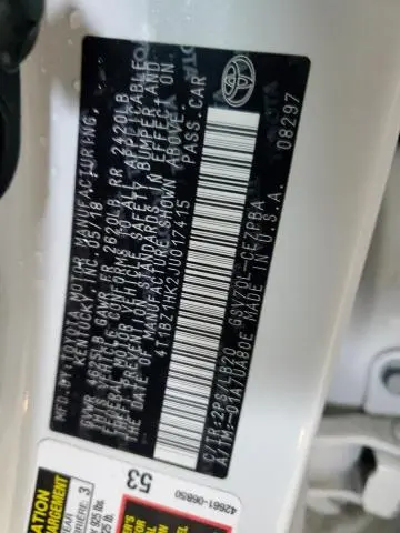 2018 TOYOTA CAMRY XSE  