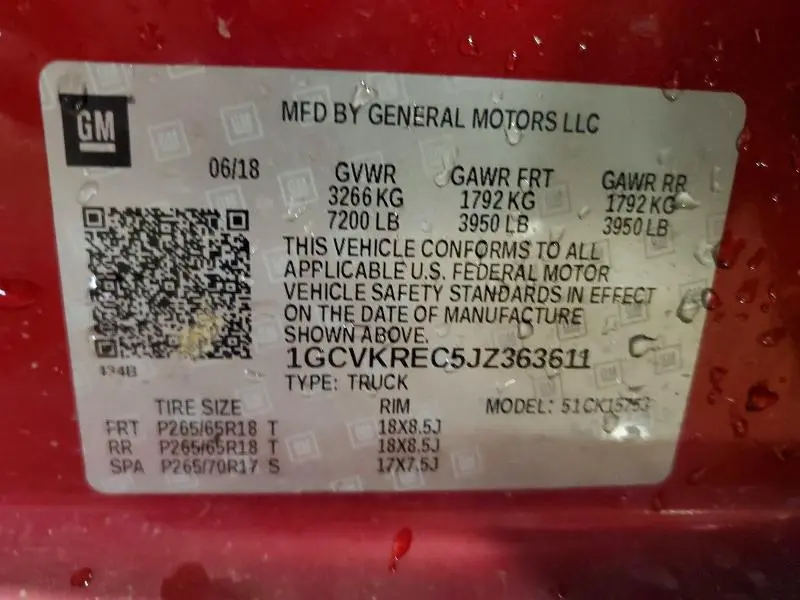 2018 CHEVROLET SILVERADO K1500 LT  