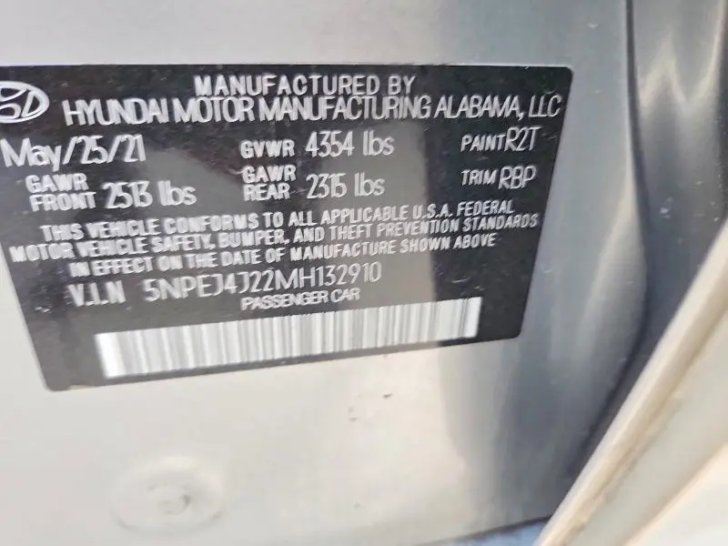 2021 HYUNDAI SONATA   