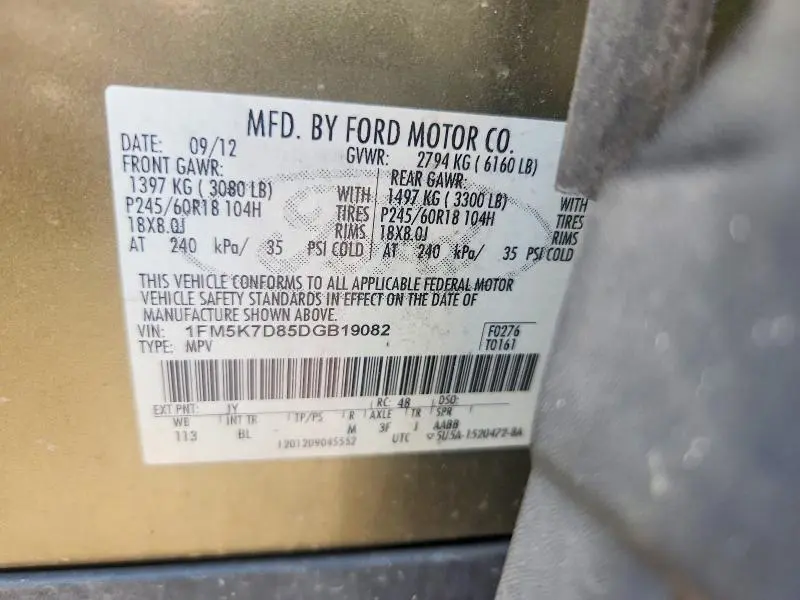 2013 FORD EXPLORER XLT  
