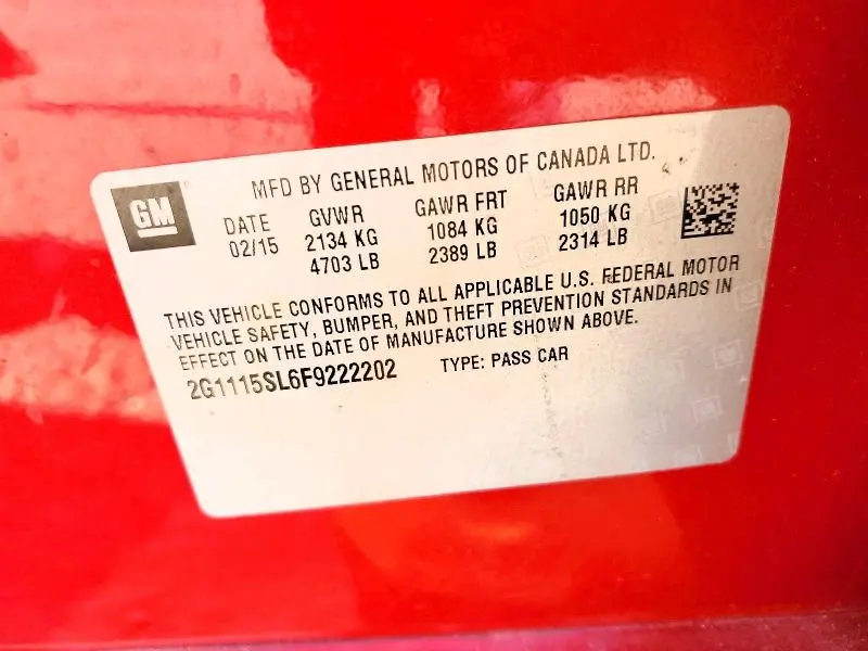 2015 CHEVROLET IMPALA LT  