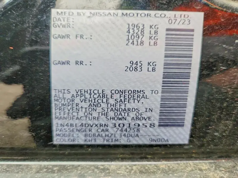 2024 NISSAN ALTIMA SV  