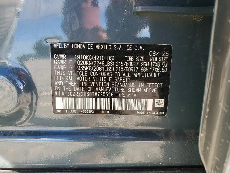 2026 HONDA HR-V LX  