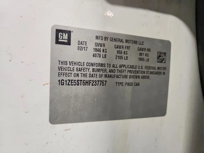 2017 CHEVROLET MALIBU LT  