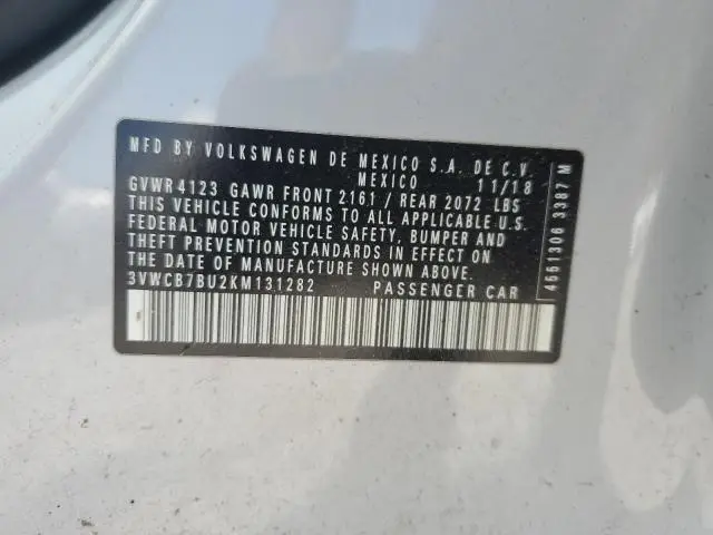 2019 VOLKSWAGEN JETTA S