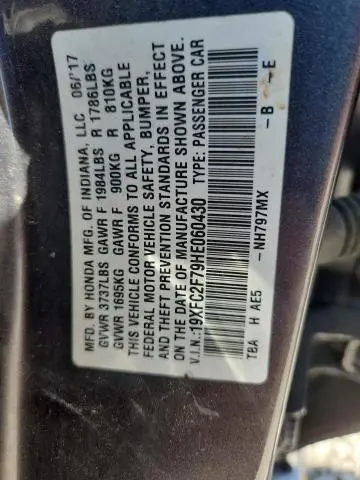 2017 HONDA CIVIC EX  