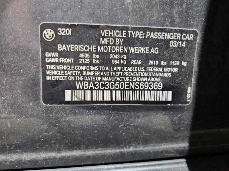 2014 BMW 320 I XDRIVE  