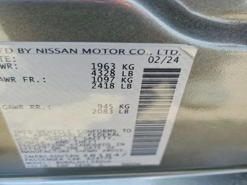 2024 NISSAN ALTIMA SV  