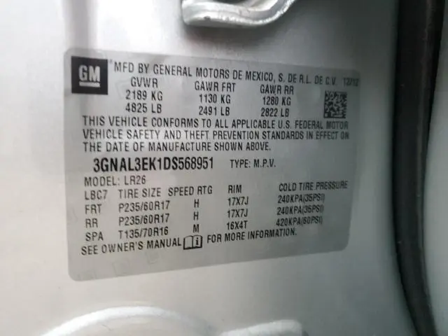 2013 CHEVROLET CAPTIVA LT  