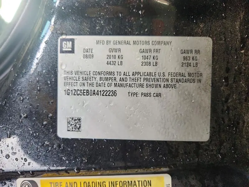2010 CHEVROLET MALIBU 1LT  