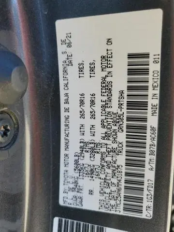 2021 TOYOTA TACOMA DOUBLE CAB  