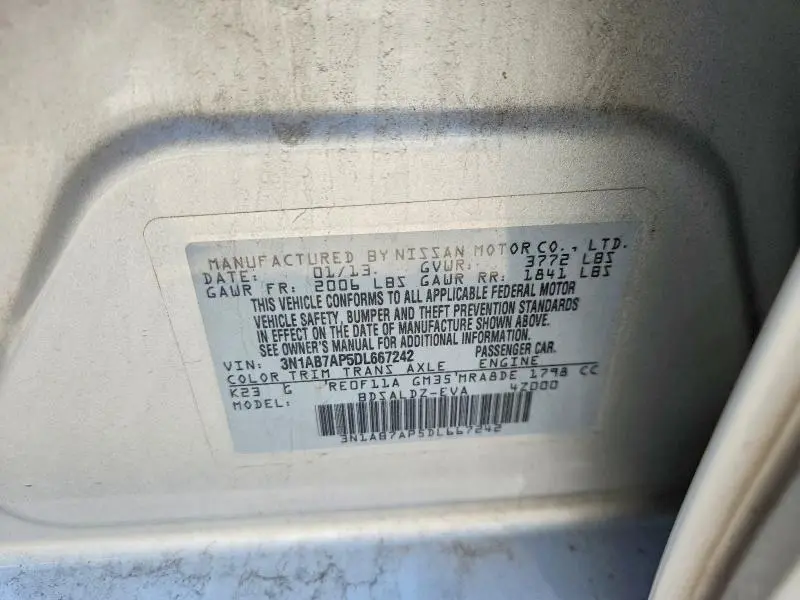 2013 NISSAN SENTRA S  