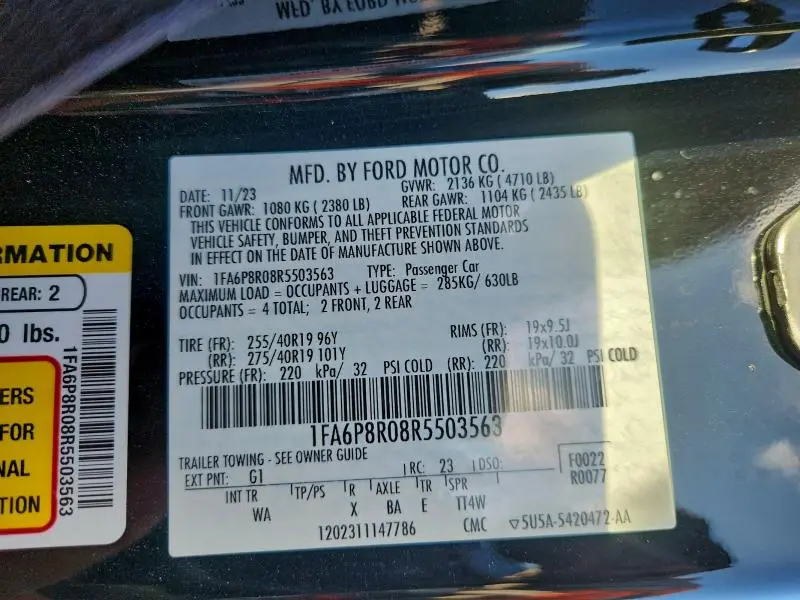 2024 FORD MUSTANG DARK HORSE  