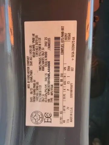 2021 FORD BRONCO BASE  