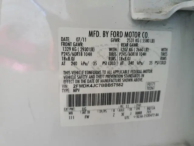 2011 FORD EDGE SEL  