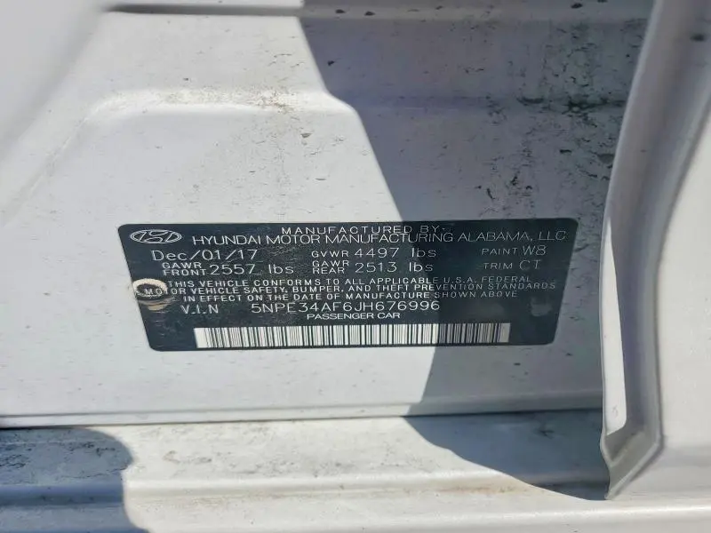 2018 HYUNDAI SONATA SEL  
