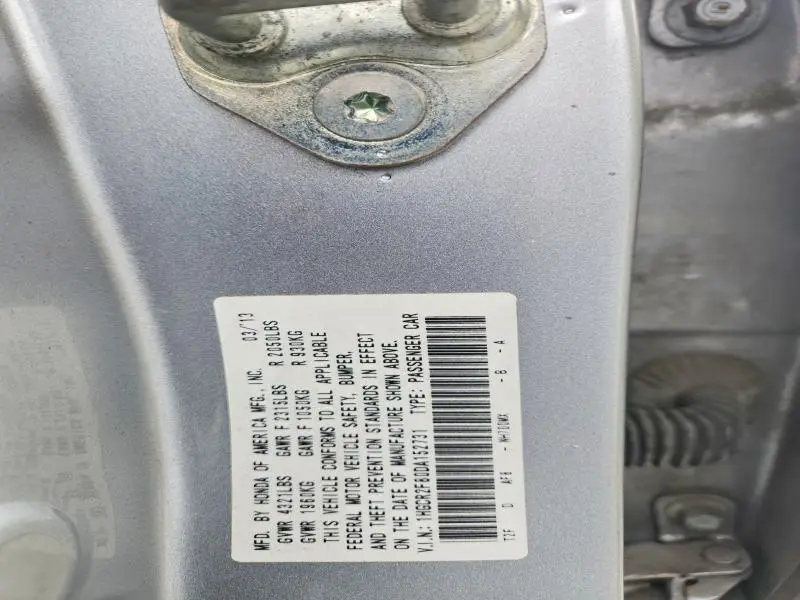 2013 HONDA ACCORD EXL  