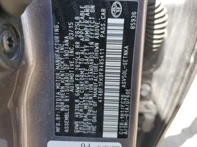 2015 TOYOTA CAMRY LE  