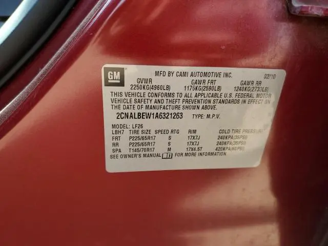 2010 CHEVROLET EQUINOX LS  