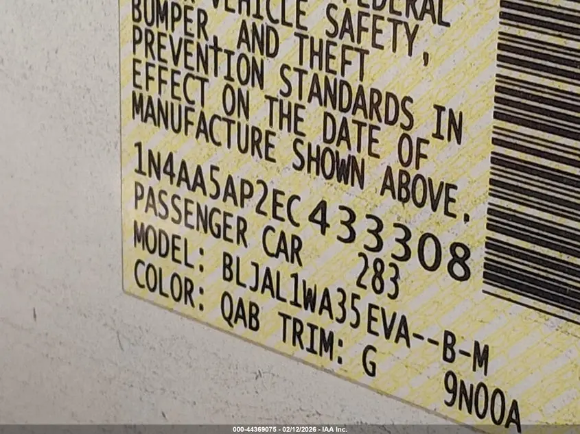 2014 NISSAN MAXIMA 3.5 SV