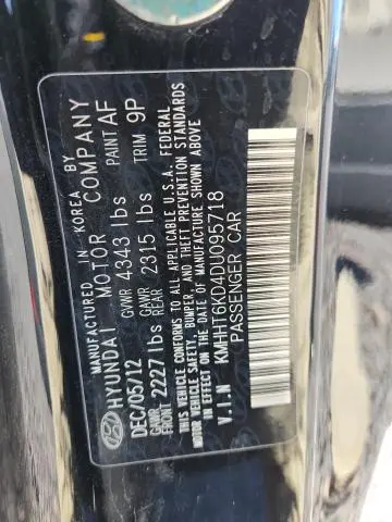 2013 HYUNDAI GENESIS COUPE 2.0T  