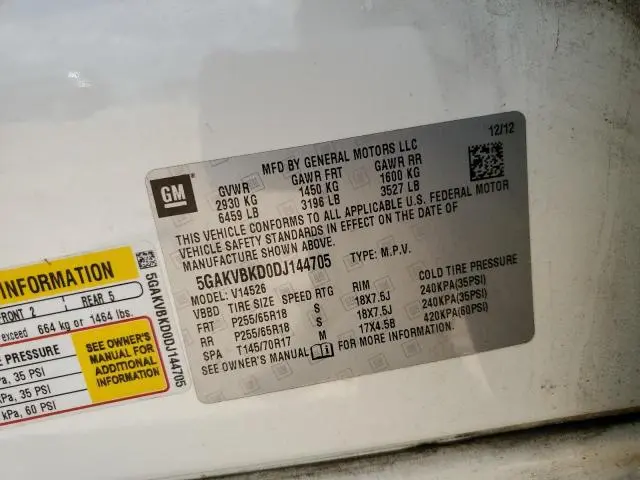 2013 BUICK ENCLAVE