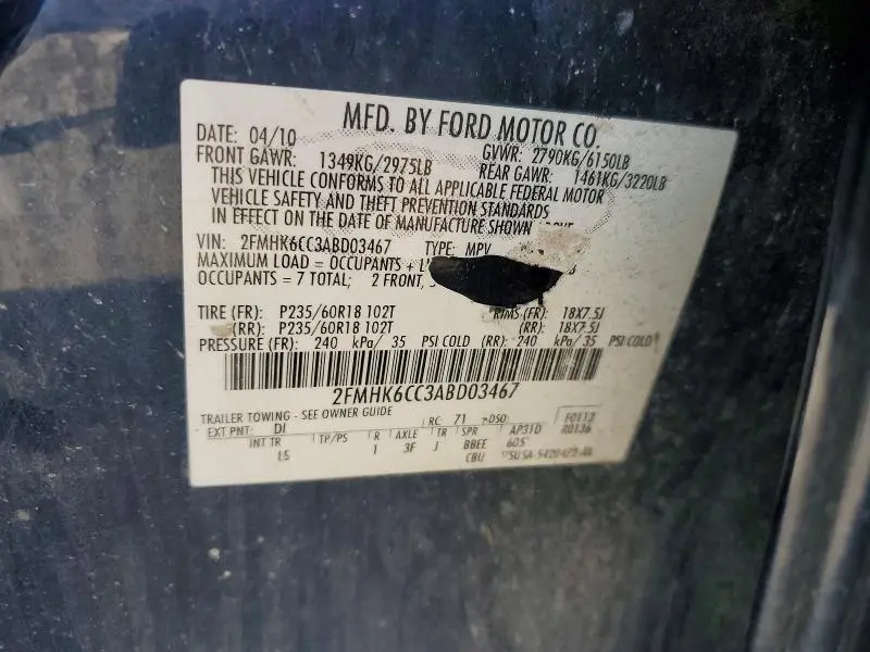 2010 FORD FLEX SEL  