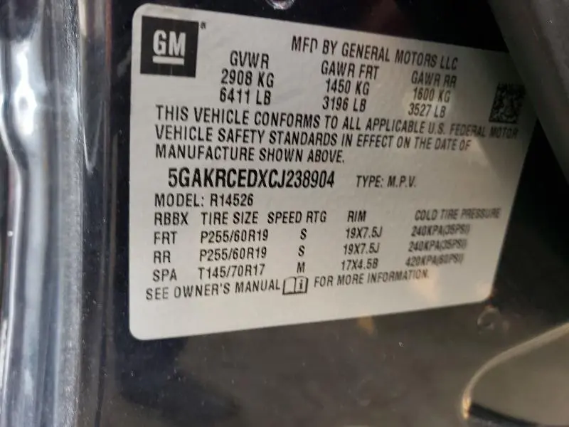 2012 BUICK ENCLAVE   