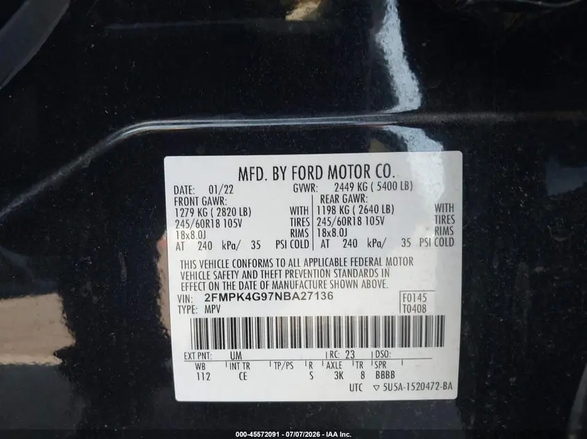 2022 FORD EDGE SE
