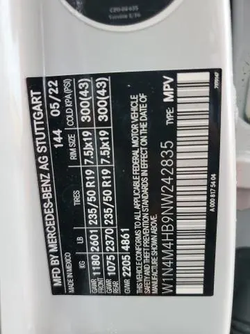 2022 MERCEDES-BENZ GLB 250 4MATIC  
