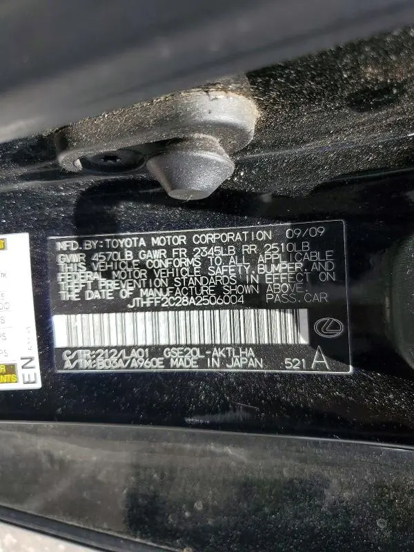 2010 LEXUS IS 250  