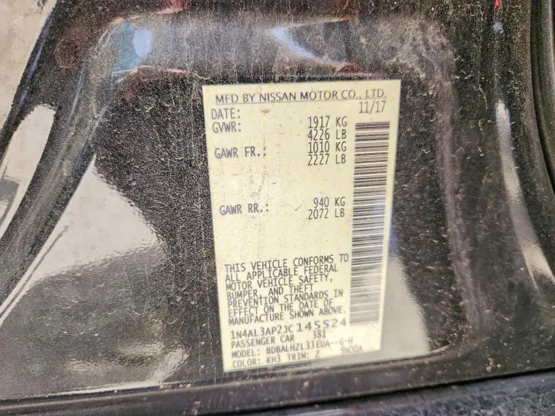 2018 NISSAN ALTIMA 2.5 SR  