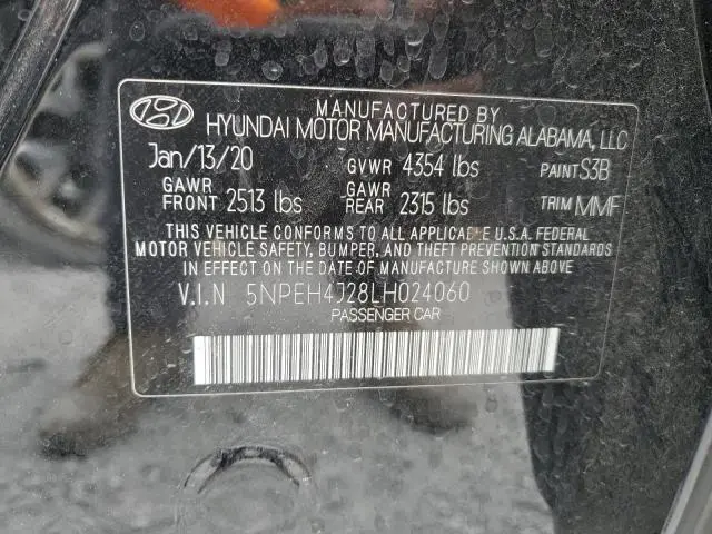 2020 HYUNDAI SONATA LIMITED  