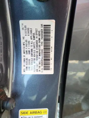 2014 HONDA ACCORD EXL  