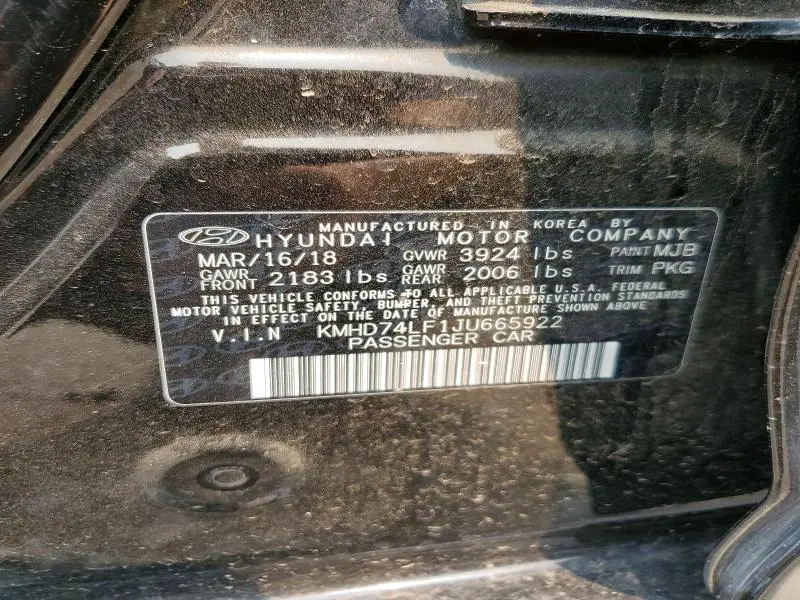 2018 HYUNDAI ELANTRA SE  