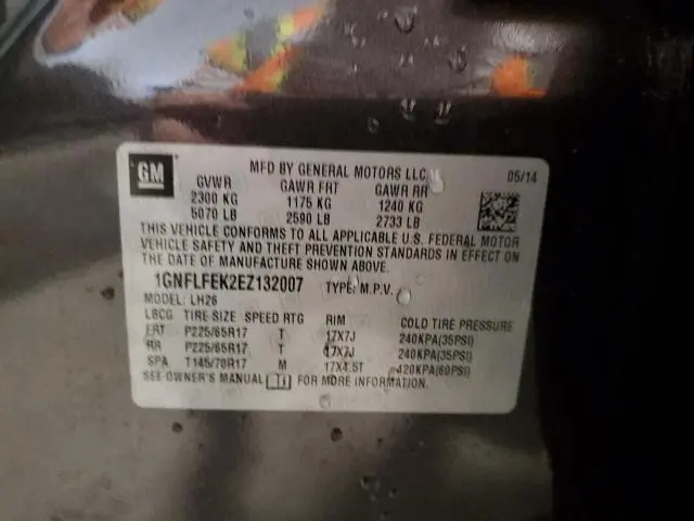 2014 CHEVROLET EQUINOX LT  