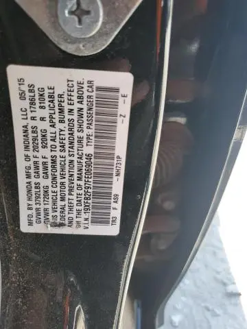 2015 HONDA CIVIC EXL  