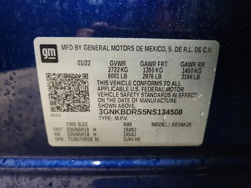 2022 CHEVROLET BLAZER 3LT  