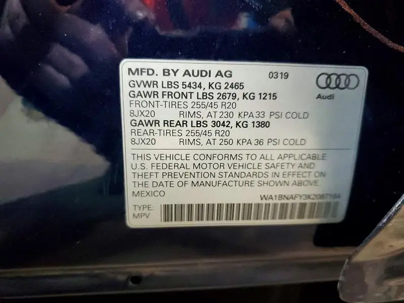 2019 AUDI Q5 PREMIUM PLUS  
