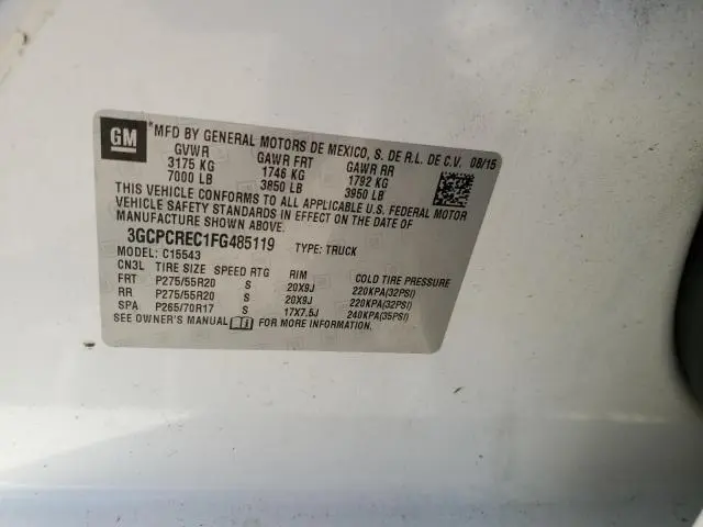 2015 CHEVROLET SILVERADO C1500 LT  