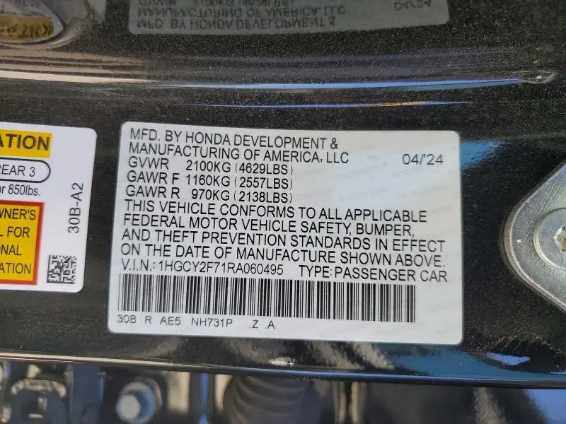 2024 HONDA ACCORD HYBRID SPORT-L  