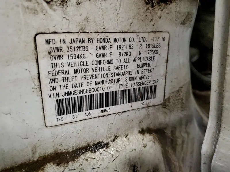 2011 HONDA FIT SPORT  